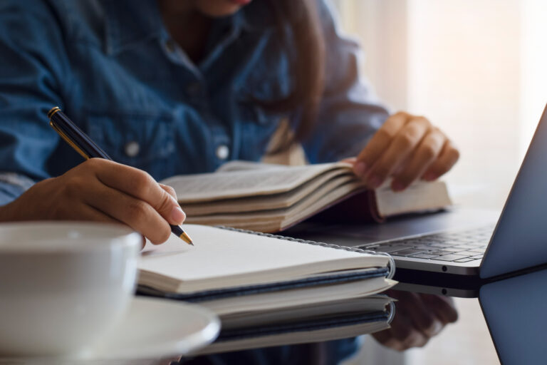 Woman studying